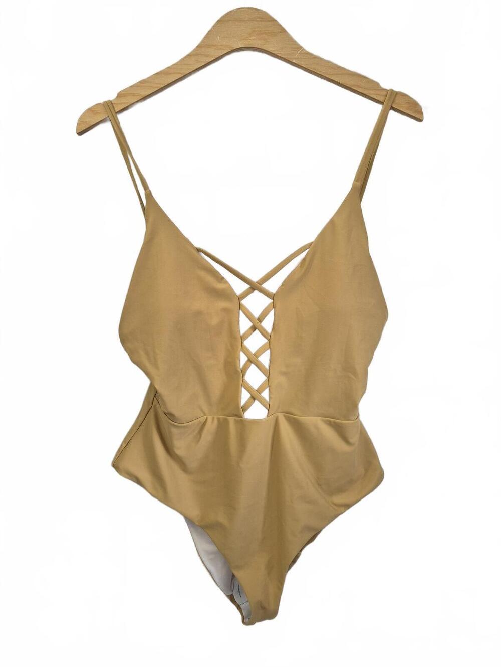 Nwt Dippin Daisys Bliss One Piece Swimsuit Caged Front Plunging Crisscross - Picture 3 of 6